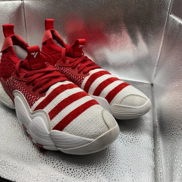 Size 10 Adidas Trae Young 2.0‎ Trainers Red White Knit Lace Up Sneakers 779001 main image 4